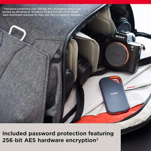 Miniatura 7 de SanDisk SSD portátil Extreme PRO de 1 TB - Hasta 2000 MB/s - USB-C, USB 3.2 Gen 2x2, resistencia al agua y al polvo IP65, firmware actualizado