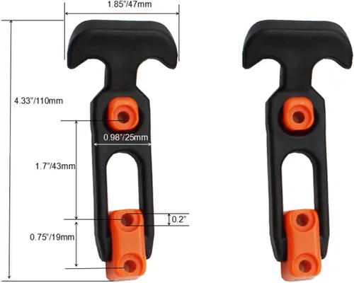 Miniatura 2 de Pestillo Flexible de Goma con Mango en T y Cierre de Enganche para Caja de Herramientas, Hielera, Carrito de Golf o Capó de Máquina de Ingeniería