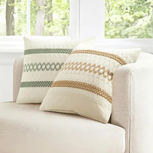 Miniatura 3 de MIULEE Fundas de almohada lumbares decorativas bohemias, cojín de algodón retro, tejido rustico de macramé para el hogar para cama, sofá, silla