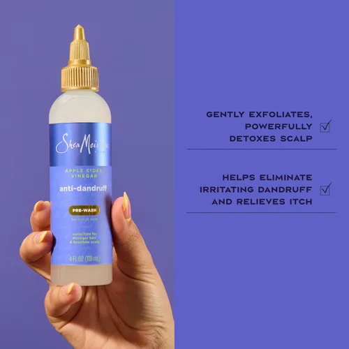 Miniatura 7 de SheaMoisture - Prelavado anticaspa vinagre de sidra de manzana y ácido salicílico para exfoliar suavemente y eliminar escamas para un cuero