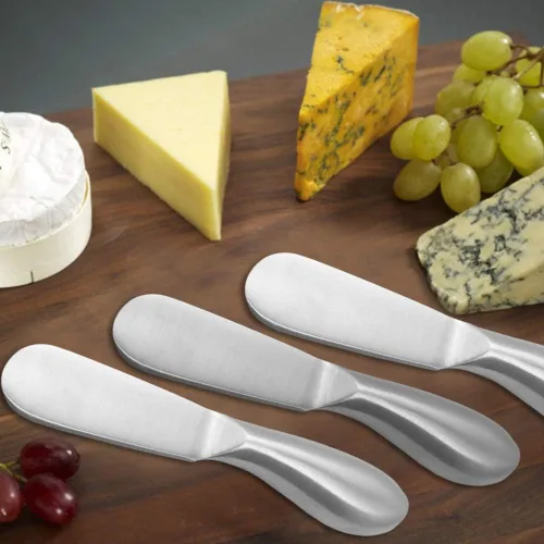 Miniatura 9 de SourceTon Juego de esparcidor de queso de 4 piezas, cuchillos multiusos de acero inoxidable para esparcir queso y mantequilla