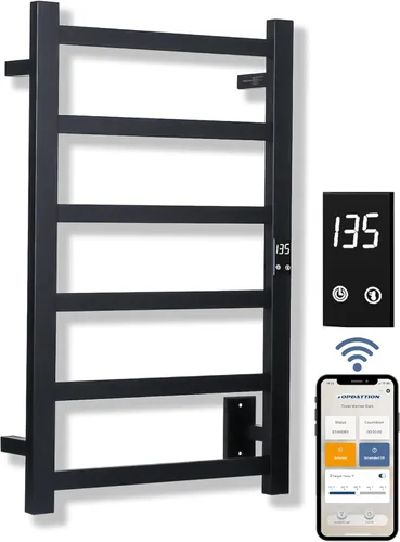 Miniatura 7 de Topdattion Calentador de toallas eléctrico Súper delgado Con temporizador y ajustes de temperatura de múltiples niveles Cableado directo