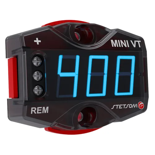 Miniatura 3 de Stetsom MiniVT-HV - Pantalla digital Mini voltímetro LED azul de alta precisión, hasta 455 V CC, panel de voltaje de batería de automóvil