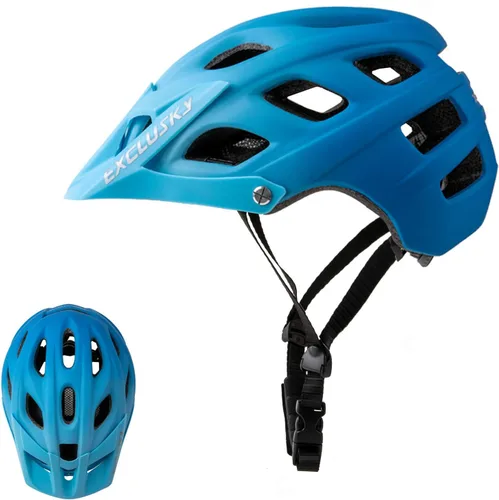 Miniatura 9 de Exclusky Casco de Bicicleta Casco de Bicicleta de Montaña para Adultos Casco Ligero de Ciclismo MTB para Hombres y Mujeres Casco de Bicicleta Gris-A