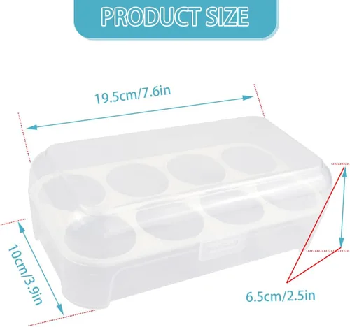 Miniatura 2 de Caja de almacenamiento de huevos de belleza con 8 ranuras para recoger huevos de belleza, contenedor de almacenamiento de huevos, portador de huevos