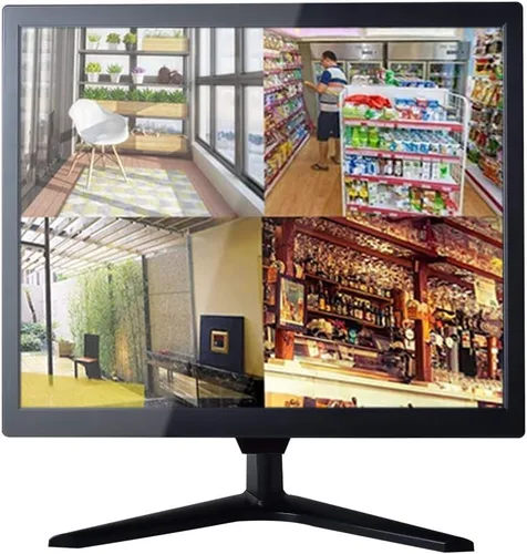 Cocar 15 "CCTV Monitor de Seguridad Monitor Pantalla BNC VGA HDMI Pantalla LCD para Sistemas de Seguridad en el Hogar Cámara de Vigilancia STB