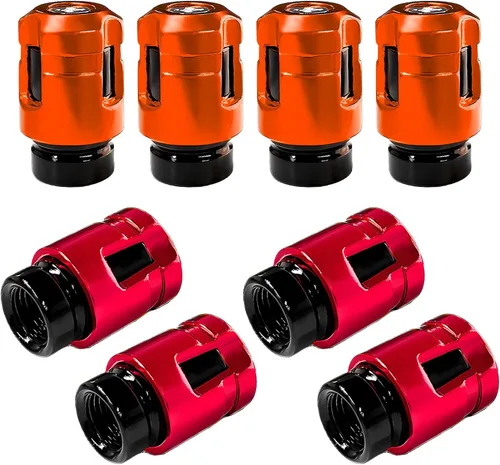 Miniatura 18 de Yourkar 4 tapas de vástago de válvula de neumático de automóvil, cubiertas de válvula de rueda de aleación de aluminio de forma única, resistentes a
