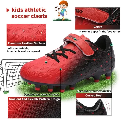 Miniatura 2 de Hanani Zapatos deportivos de fútbol para niños y niñas, FGAG FGAG, zapatos deportivos de entrenamiento para correr, para interiores y exteriores