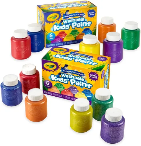 Miniatura 9 de Crayola Pintura lavable para niños (6 quilates), suministros escolares, juego de pintura para niños, manualidades de primavera, regalos