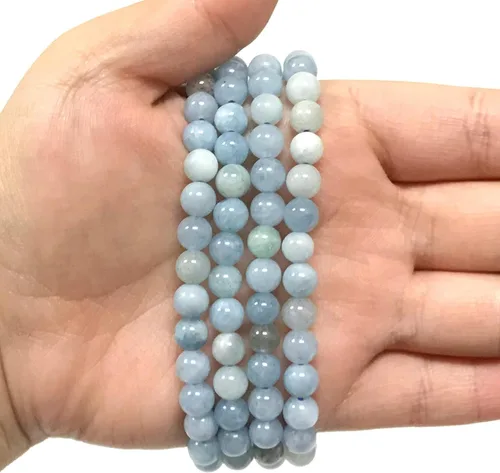 Miniatura 158 de Gem Avenue Handmade Round Bead Stretch Bracelet Unisex Natural Stone Beaded Jewelry for Men & Women, Elastic Wristband for Daily Wear