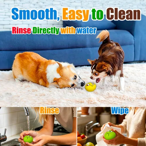 Miniatura 6 de HOLYSTEED Juguetes chirriantes de látex para perros, juguetes suaves de goma para perros pequeños, juguete chirriante, juguete de bolas de juego