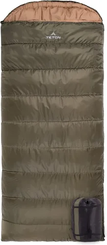 Teton Celsius XXL Sleeping Bag, Cold Weather Sleeping Bags for Adults and Kids, Camping Made Easy and Warm. Compression Sack Included, 35F, 25F, 0F,