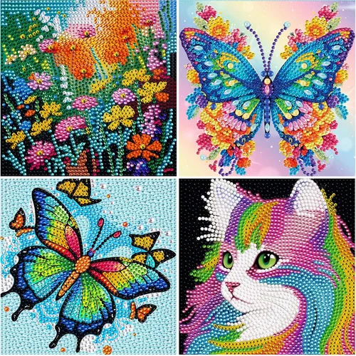 Miniatura 13 de UiSdfuy Kits de arte de diamantes para niños, artes y manualidades de 8, 9, 10, 11 y 12 años, arte de diamantes para niños, arte de gemas paquete