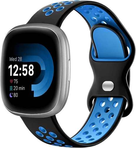 Miniatura 10 de Maledan Correas deportivas transpirables para Fitbit Versa 3/4, Sense/Sense 2, correas de repuesto para hombres y mujeres, accesorios para relojes