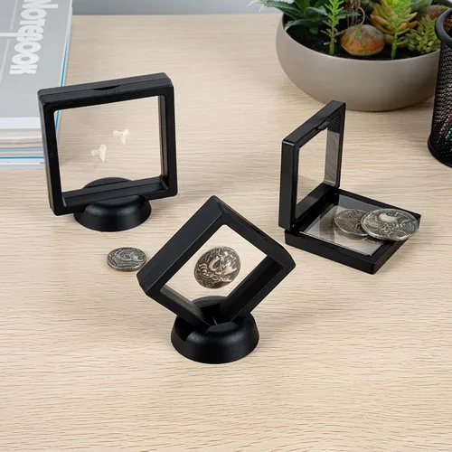 Miniatura 8 de Restaurantware Display Tek - Vitrinas flotantes de 2.8 x 2.8 pulgadas, 10 carcasas de exhibición de marco, se venden por separado, vitrinas