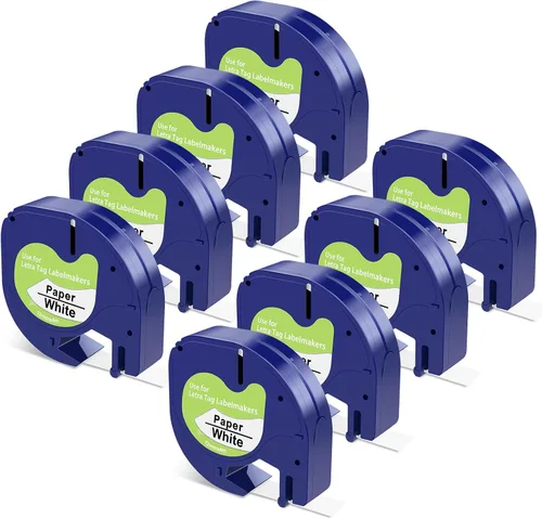Miniatura 9 de Recambios de cinta transparente para rotuladores compatibles con DYMO LetraTag - Recambios de cinta de plástico transparente de 0.472 in 1/2 pulgada