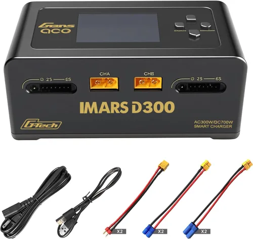 Lipo Cargador de batería IMARS D300Gens。 Cargador de batería Lipo Serie G-Tech Smart Dual Lipo Balance Cargador AC 300W DC 700W (350W x 2), cargador