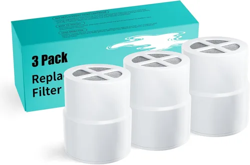 Paquete de 3 filtros de repuesto para cabezal de ducha JOLIE, compatible con cartucho de filtro de ducha JOLIE, reduce el cloro, metales pesados e 3