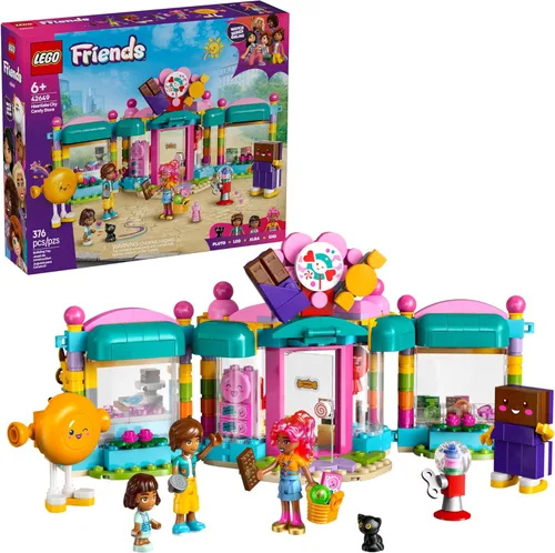 LEGO Friends Heartlake City Candy Store - Juego de construcción de juguete - Juego de simulación para niños, niñas y niños, a partir de 6 años - con