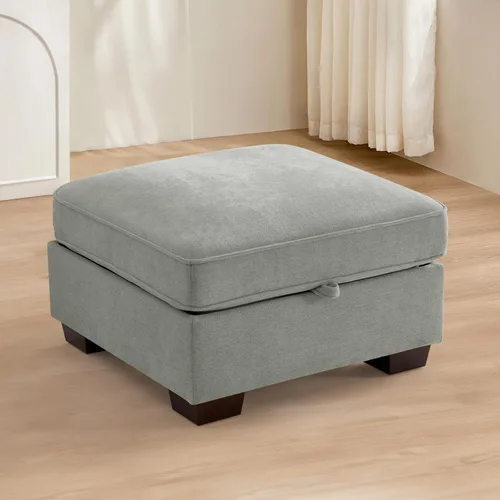 Miniatura 40 de TEKAMON Sofá Modular de 100" con Almacenamiento en los Asientos, Cómodo Sofá de Tela Chenilla de 3 Plazas para Sala de Estar, Oficina, Apartamento