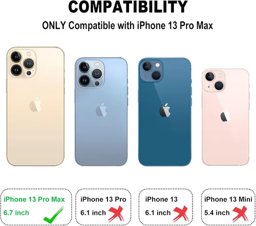 Miniatura 2 de Funda tipo cartera para iPhone 13 Pro Max, funda de piel sintética suave premium con función atril y función atril para iPhone 13 Pro Max de 6.7 Rojo