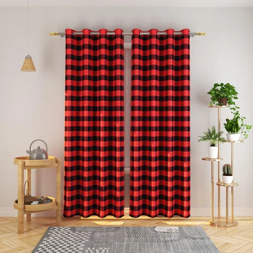 Miniatura 16 de Cortinas de 24 pulgadas de largo con diseño Buffalo Check Gingham Plaid para ventanas de cocina y baño, tratamiento para ventanas con 2 paneles