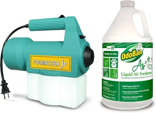 OdoBan Fogmaster Jr. - Nebulizador eléctrico de mano y ambientador líquido, 1 galón, aroma fresco de primavera