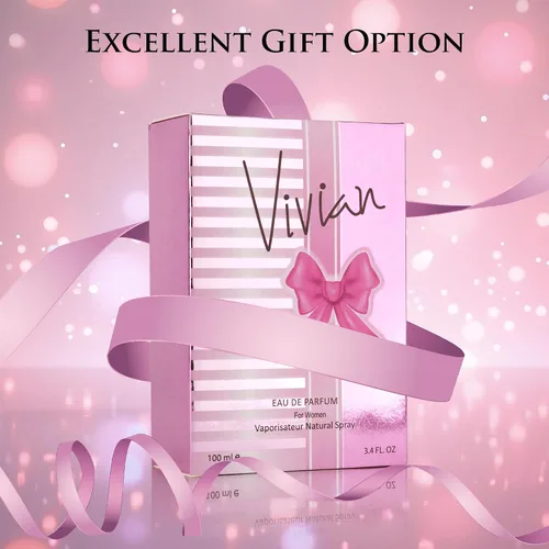 Miniatura 7 de Vivian - Fragancia floral frutal de larga duración - Notas superiores de bayas rojas y rosa - Fragancia base de crema brulee y caramelo - Sin