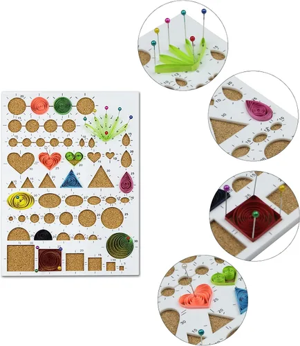 Miniatura 6 de YURROAD Kit de relleno de papel para principiantes, 0.197 in de ancho, 900 tiras en 36 colores, juego completo para principiantes con herramientas