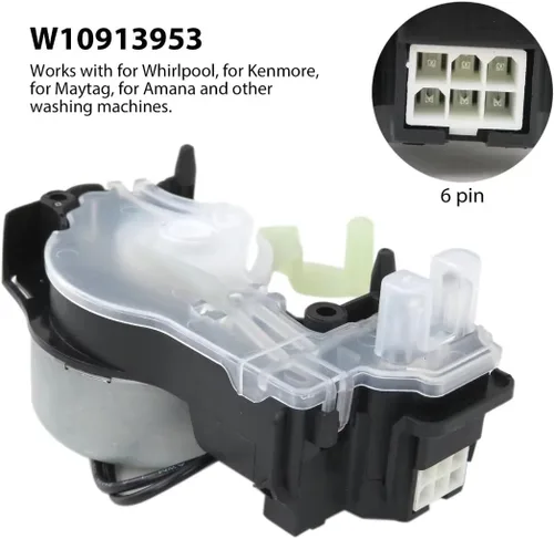 Miniatura 8 de W10913953 Actuador de cambio de arandela, reemplazo del actuador W10815026 para Whirlpool WTW4855HW0 WTW4855HW1 WTW4855HW2 WTW4900BW1 WTW4915EW0