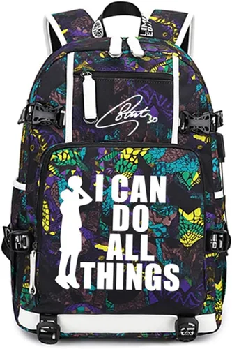 Miniatura 27 de Mochila luminosa de 30 jugadores de baloncesto, mochila de viaje, para hombres y mujeres, azul - 1, Patrón azul - 1