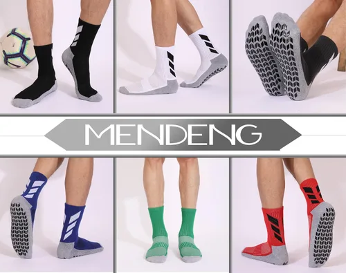 Miniatura 6 de MENDENG Calcetines antideslizantes de fútbol para hombre, calcetines de hospital antideslizantes para entrenamiento, calcetines atléticos