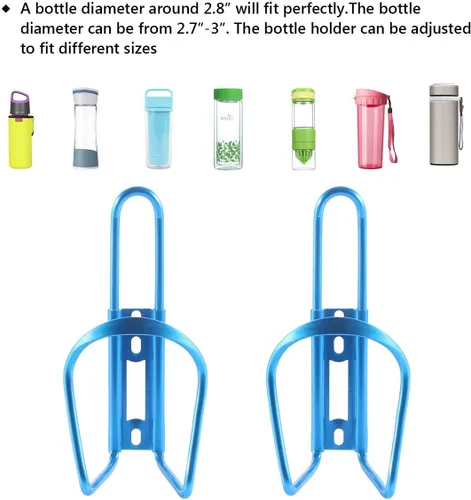 Miniatura 3 de Soporte ligero de aleación de aluminio para botella de agua para bicicleta, paquete de 2 para MTB y bicicleta de carretera
