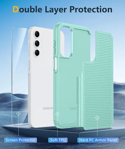 Miniatura 1057 de FNTCASE Funda para iPhone 17 Pro: Fundas delgadas translúcidas de color azul claro compatibles con MagSafe, protección completa de la cámara