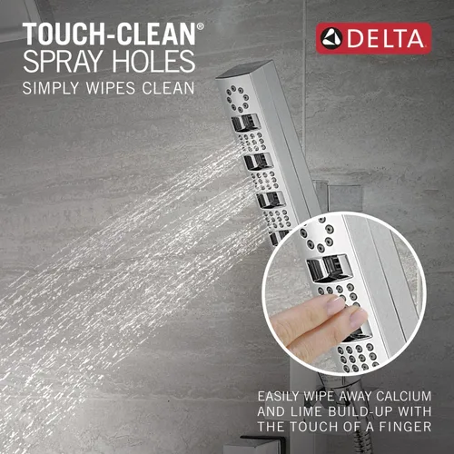 Miniatura 6 de Delta Faucet Tetra H2Okinetic - Barra deslizante de mano con manguera, cabezal de ducha de mano cromado, ducha de mano con barra deslizante, ducha