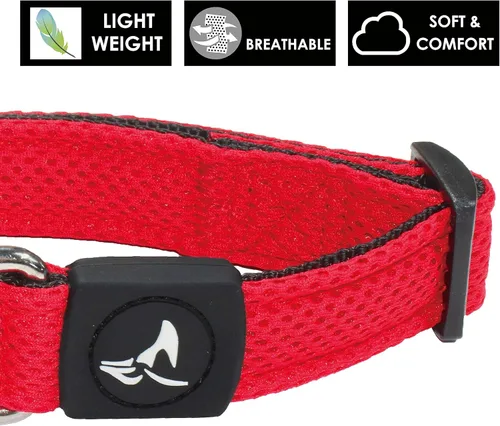 Miniatura 3 de Kruz Collar de perro para perros pequeños (ancho - 5/8 pulgadas, cuello - 8-12 pulgadas) banda ajustable para el cuello para mascotas con acolchado