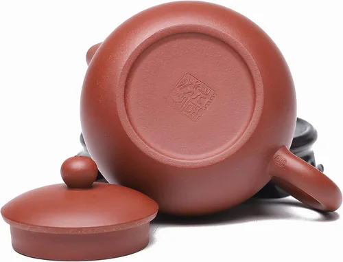 Miniatura 4 de Fine Yixing - Juego de tetera de arcilla china genuina hecha a mano, 7.8 onzas con 2 tazas, infundir té Kungfu