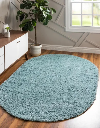 Miniatura 66 de Unique Loom Davos Shag Collection - Alfombra de área, color liso (4 pies 1 pulgada x 6 pies 1 pulgada, rectangular, color pimienta)