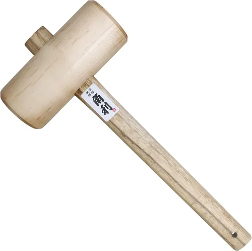 Miniatura 6 de KAKURI Martillo de madera japonesa de 36mm - Martillo pequeño de madera para carpintería, ebanistería, cincelado y tallado - Cabeza redonda