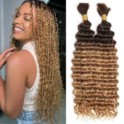 Miniatura 17 de Urbeauty Cabello Humano para Trenzar para Trenzas Boho Bob - Cabello Bohemio de Onda Profunda para Trenzar - Negro Azabache, 14 pulgadas Sin Nudos