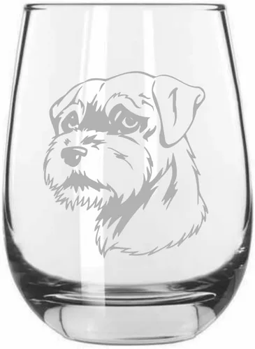 Miniatura 299 de Sakhalin Husky Dog - Copa de vino grabada personalizada de 15.25 onzas sin tallo