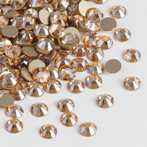 Miniatura 35 de Beadsland 2880 piezas de diamantes de imitación de cristal con reverso plano, gemas redondas para decoración de uñas y manualidades, cristal, SS16