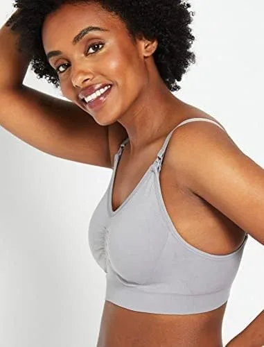 Miniatura 3 de Motherhood Maternity Brasier de lactancia sin costuras con clip para mujer, lavable a máquina, tallas S a 3X, disponibles en paquetes de 1 y 2