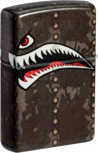Miniatura 2 de Zippo Encendedor: Arte de nariz de avión de combate, dientes de tiburón - 540 Color 81434