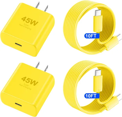Miniatura 9 de Cargador para iPhone 17 16 Pro Max de carga rápida, 45W USB C Cargador súper rápido bloque con cable de carga tipo C de 3.05m para iPhone 17 Pro