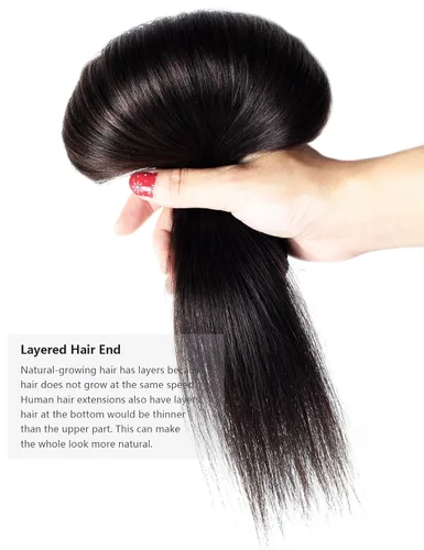 Miniatura 3 de Rosebud - Extensiones de cabello humano remy con clip, 8 unidades, 18 clips de 14 - 22 pulgadas