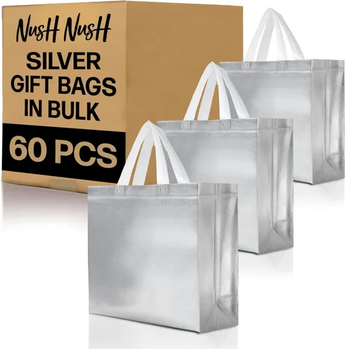Miniatura 27 de Nush Nush - Bolsas de regalo reutilizables azul aguamarina a granel (azul aguamarina - Tamaño mediano - Juego de 30)