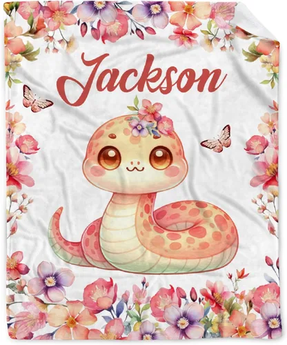 Miniatura 10 de Manta personalizada de franela de vellón de mariposa para bebé, manta de regalo personalizada con nombre, manta ligera y suave, bonita manta