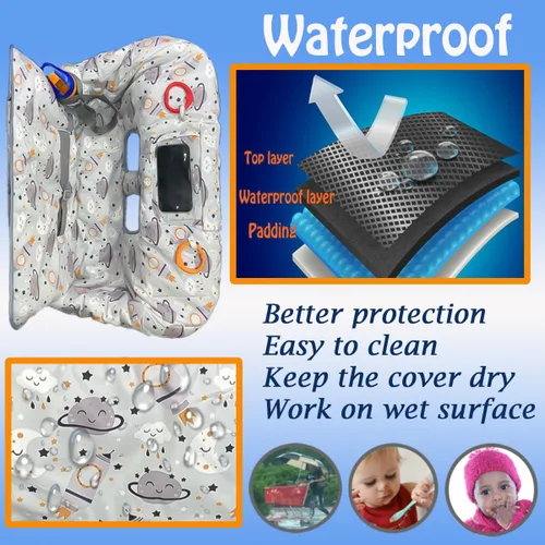 Miniatura 5 de Funda para carrito de compras para bebé, cubierta para carrito de compras para bebé niño y bebé niña, cubierta para silla alta para bebé y niño Gris