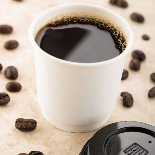 Miniatura 69 de Restaurantware Tazas de café de papel de 4 onzas, 25 tazas de papel desechables de doble pared, a prueba de fugas, reciclables, tazas calientes
